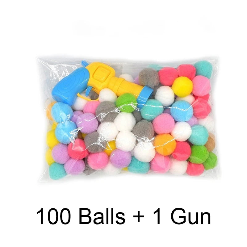 Cat Plush Ball Shooting Toy Silent Pet Game