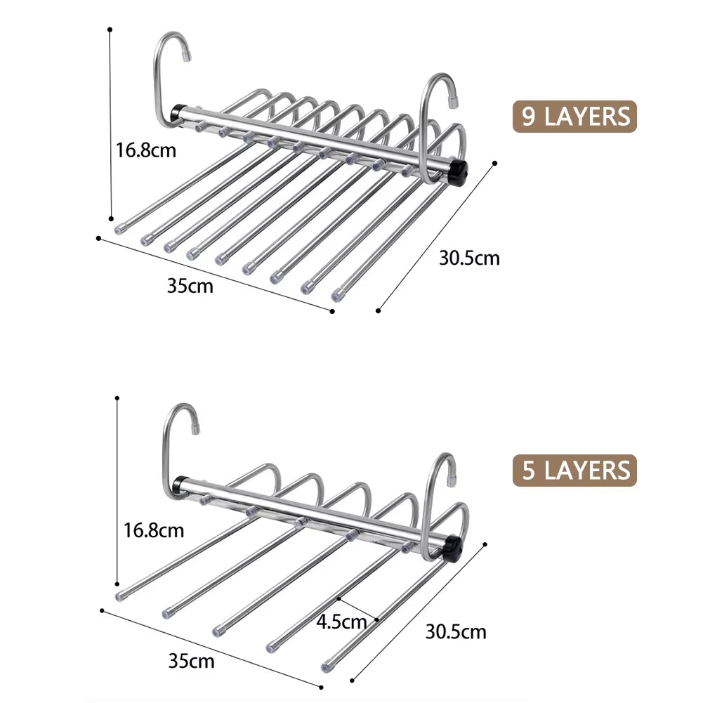  Multi-Layer Pants Hanger – Closet Space Saver