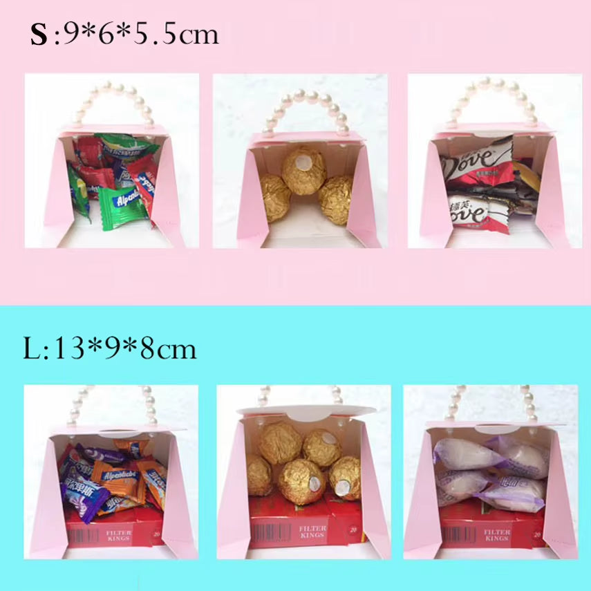 10Pcs Party Favor Gift Boxes – Portable Candy Treat Bags for Wedding, Baby Shower & Birthday Decor