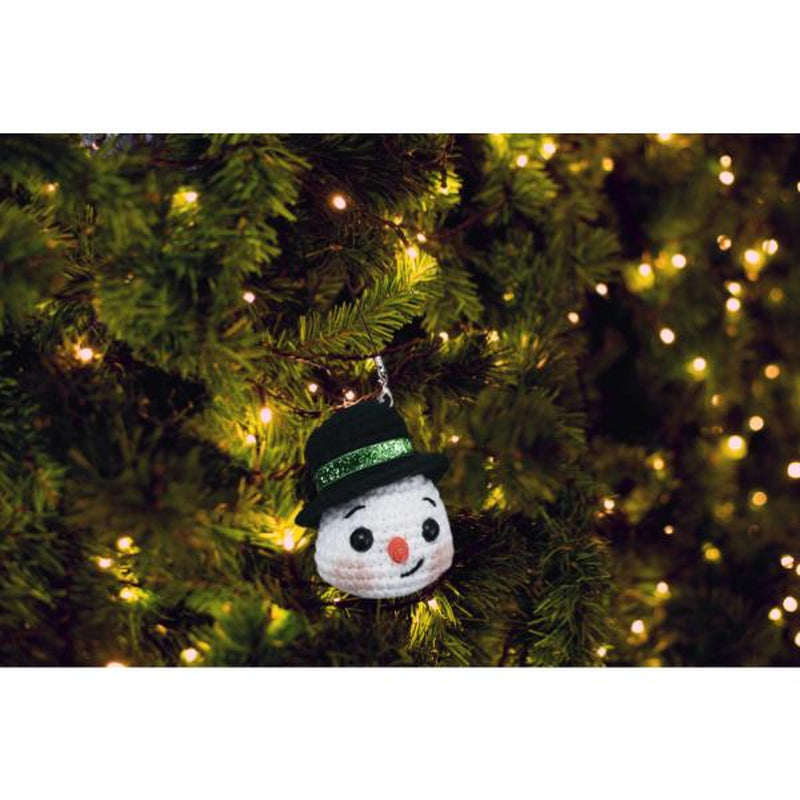 Crochet Snowman Bauble, Christmas Crochet, Snowman Christmas Tree Ornament, Crochet Snowman Keychain, Christmas Day Gift (Handmade Goods Will Be Made by Hand so the Production Time Will Be a Little Longer)