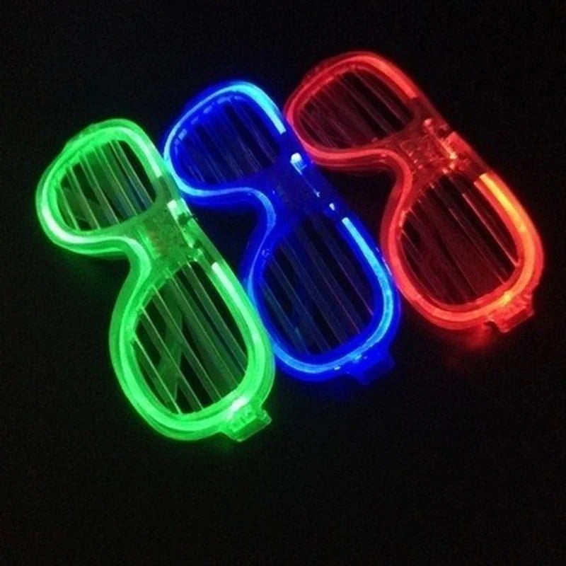 LED Flashing Party Glasses – Bright Light-Up Sunglasses for Rave, DJ, Birthday & Costume Fun