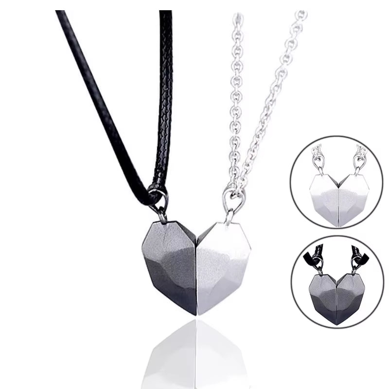 Magnetic Heart Couple Necklace Valentine Gift