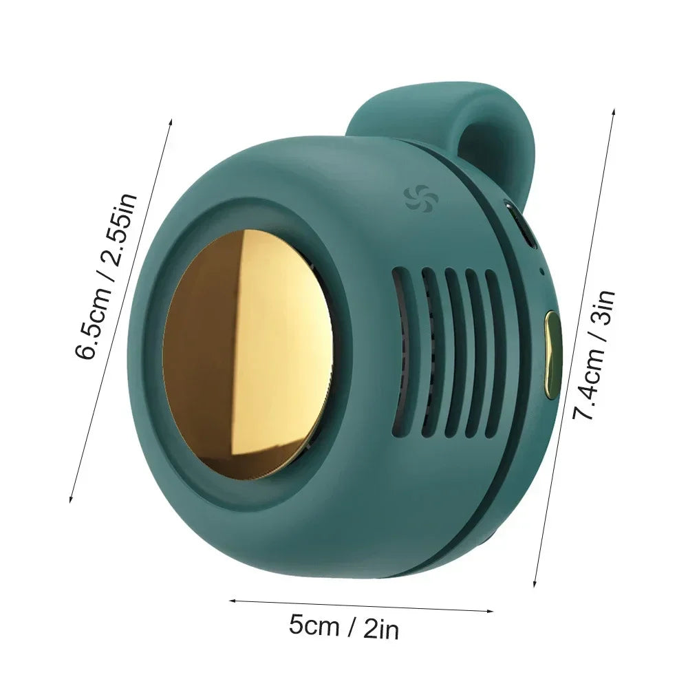 Outdoor Ventilation Mini Portable Fan Handheld Rechargeable Bladeless Electric Fan Clip Waist Fan Suitable for Desktop Small Fan