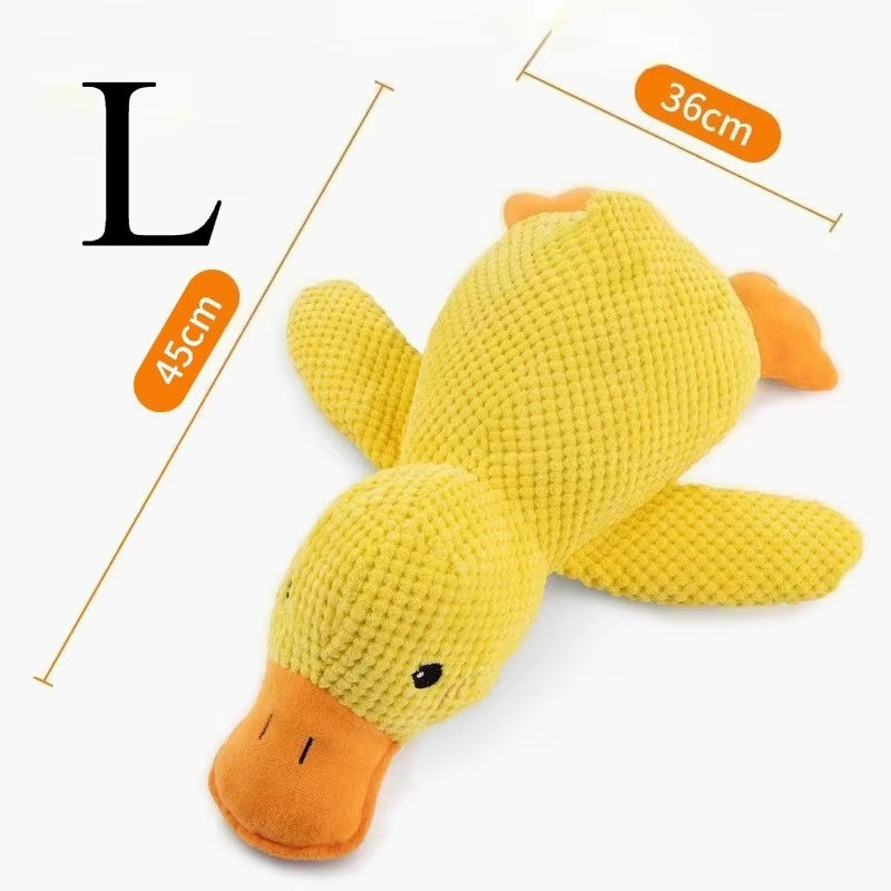 Plush Duck Dog Toy – Chew-Resistant Squeaky Toy for Small & Large Dogs