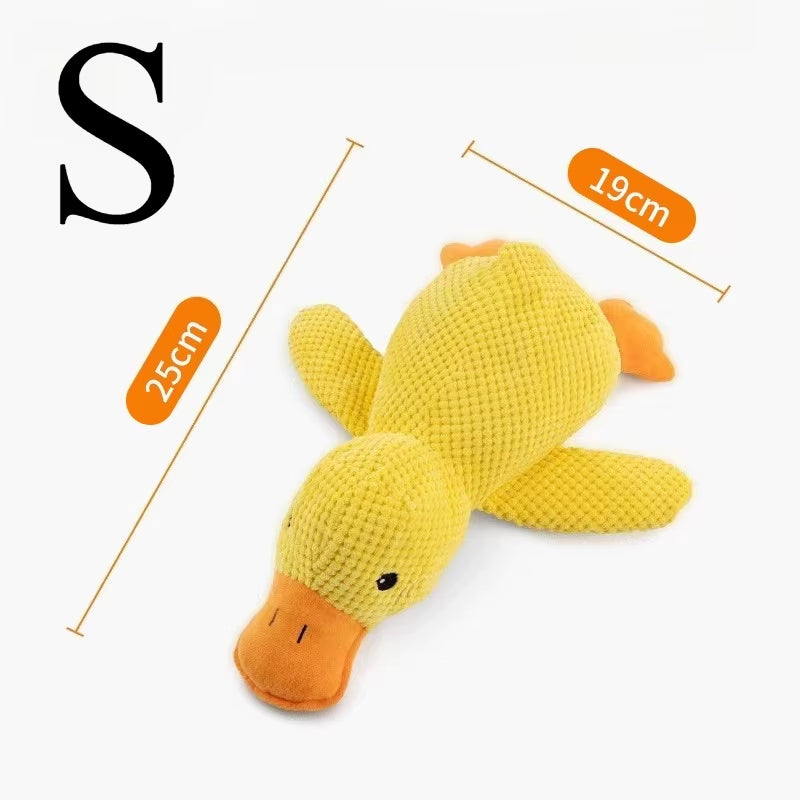 Plush Duck Dog Toy – Chew-Resistant Squeaky Toy for Small & Large Dogs
