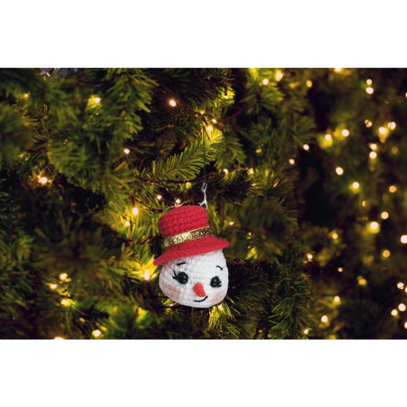 Crochet Snowman Bauble, Christmas Crochet, Snowman Christmas Tree Ornament, Crochet Snowman Keychain, Christmas Day Gift (Handmade Goods Will Be Made by Hand so the Production Time Will Be a Little Longer)
