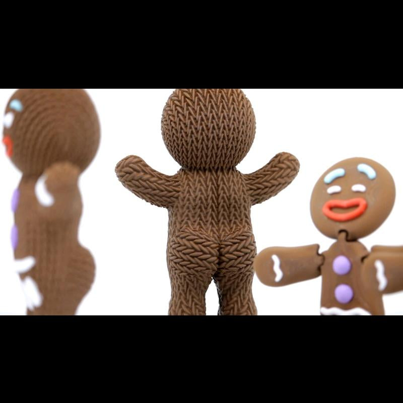 Knitted Gingerbread Man 3D Print Christmas Decor