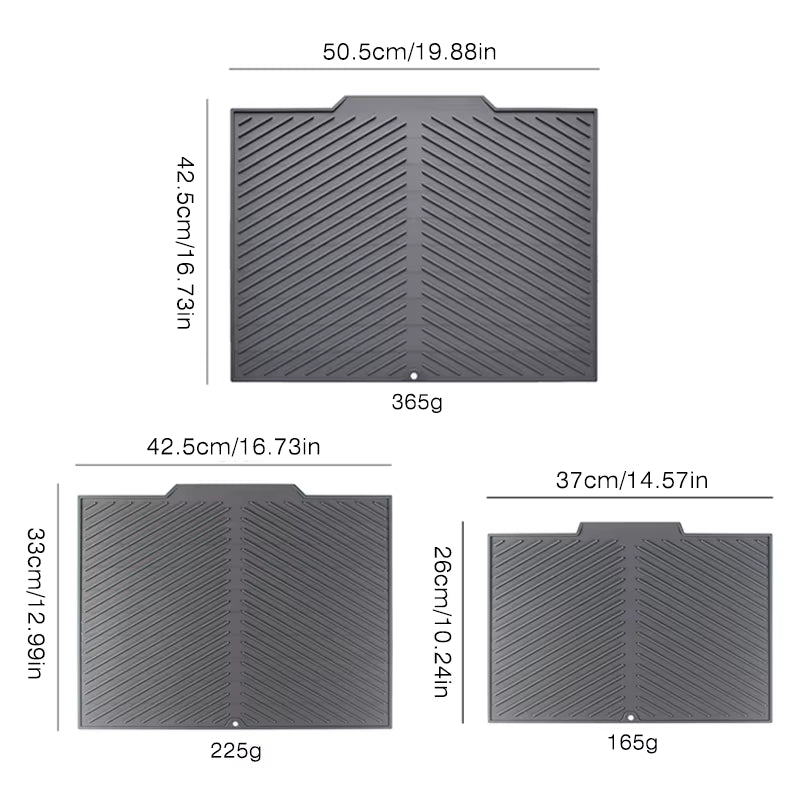 Silicone Dish Drying Mat for Kitchen Countertop – Non-Slip Heat-Resistant Dish Drain & Pot Drying Mat