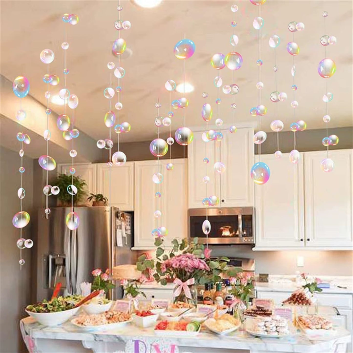 Under the Sea Bubble Garland – Ocean Theme Hanging Banner for Mermaid Birthday Party Decor