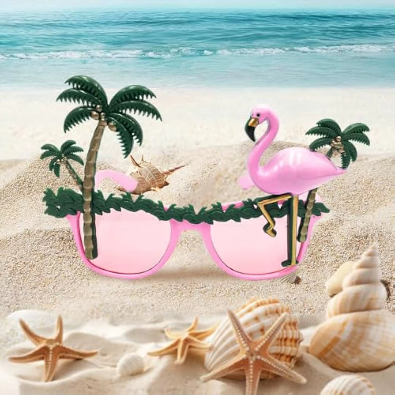 Hawaiian Luau Party Glasses – Funny Sunglasses & Photo Props for Summer Beach or Pool Birthday Decor