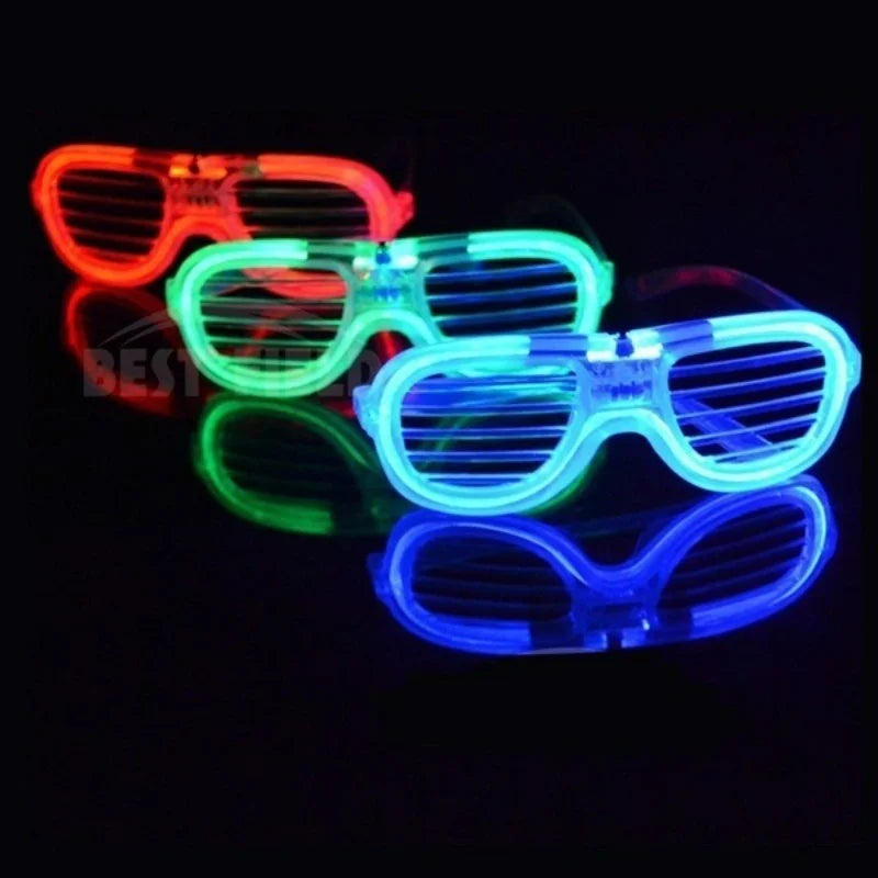 LED Flashing Party Glasses – Bright Light-Up Sunglasses for Rave, DJ, Birthday & Costume Fun