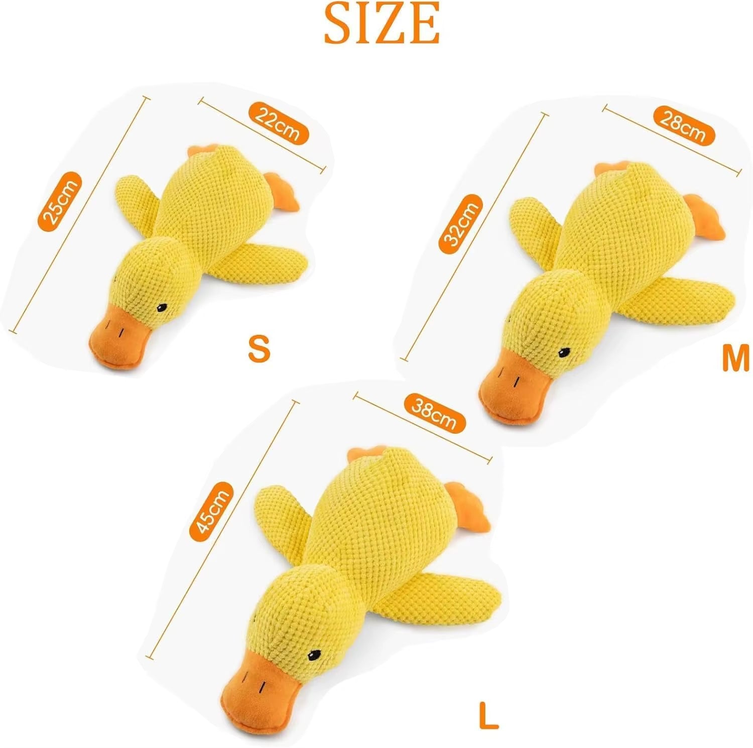 Plush Duck Dog Toy – Chew-Resistant Squeaky Toy for Small & Large Dogs