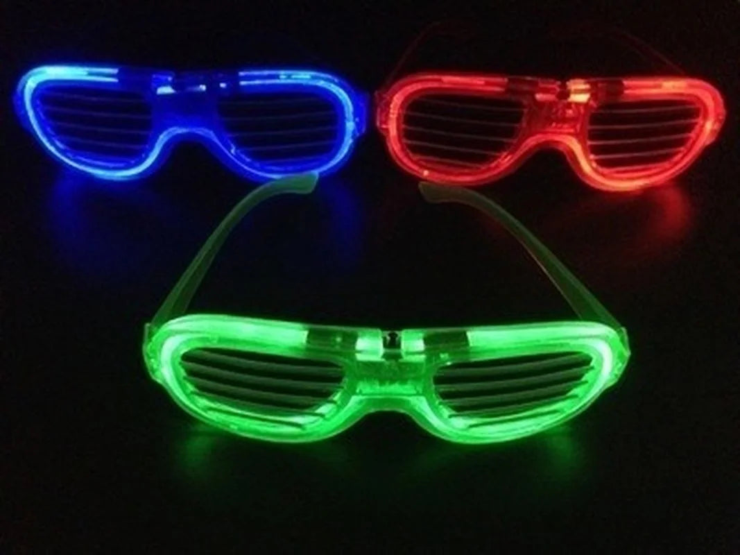 LED Flashing Party Glasses – Bright Light-Up Sunglasses for Rave, DJ, Birthday & Costume Fun
