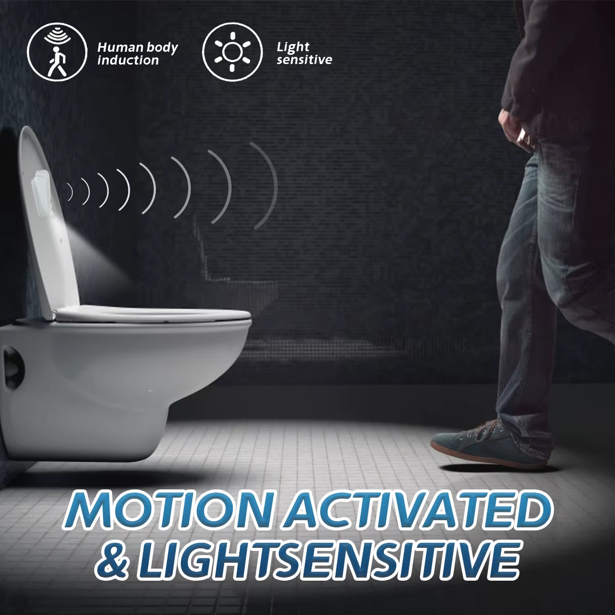 Motion Sensor LED Toilet Night Light – Automatic Toilet Bowl Backlight for Safe Night Use