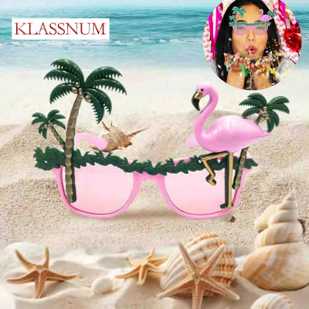 Hawaiian Luau Party Glasses – Funny Sunglasses & Photo Props for Summer Beach or Pool Birthday Decor