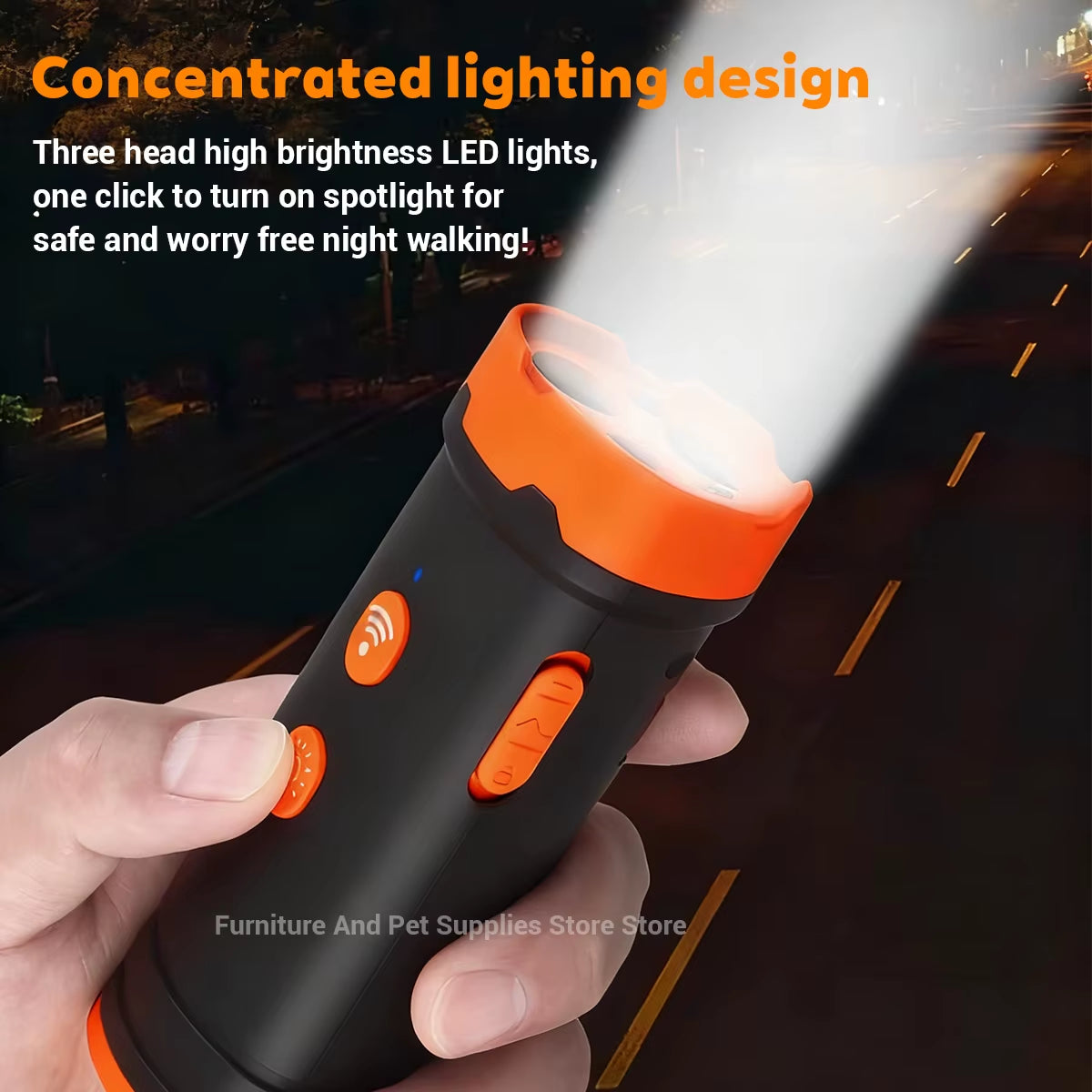 Ultrasonic Dog Bark Control Device – Rechargeable Anti-Barking Trainer with LED Flashlight
