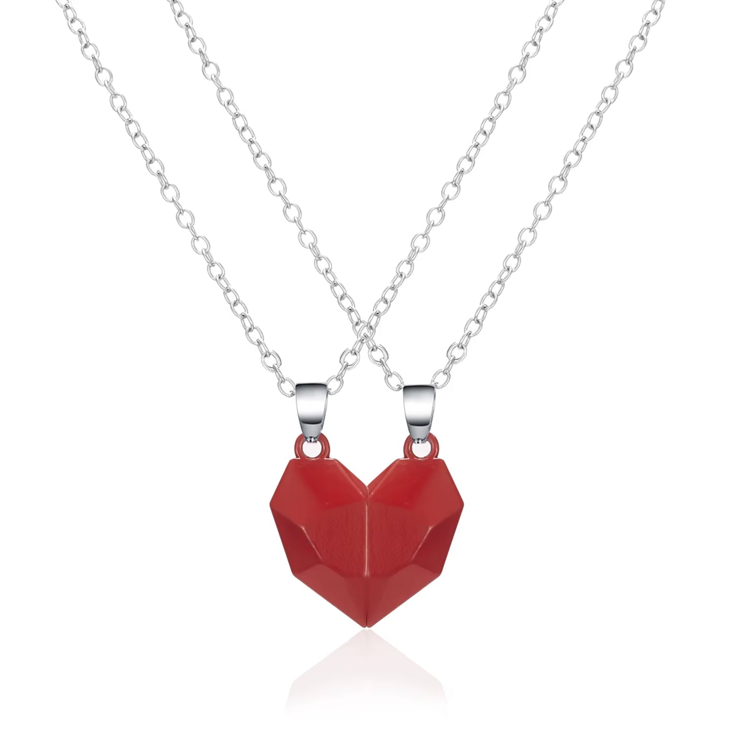 Magnetic Heart Couple Necklace Valentine Gift