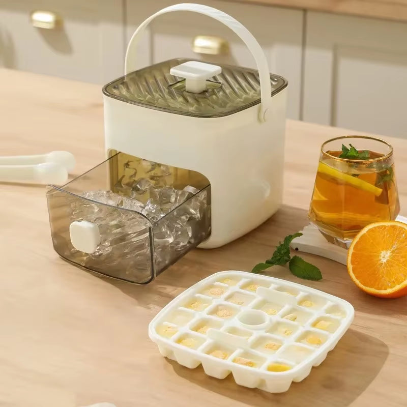 48-Grid Ice Cube Tray with One-Touch Release | Reusable Ice Maker for Freezer & Drinks