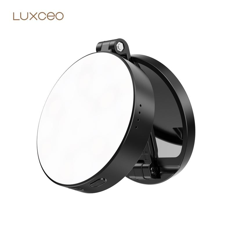 3-In-1 Magnetic Beauty Selfie Light for Phones – 360° LED Ring Light with Magsafe, Mirror and Phone Stand – Portable Rechargeable Fill Light for Makeup, Live Streaming, Video Calls, Compatible with Iphone 17