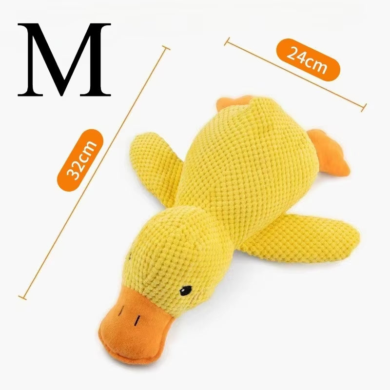 Plush Duck Dog Toy – Chew-Resistant Squeaky Toy for Small & Large Dogs