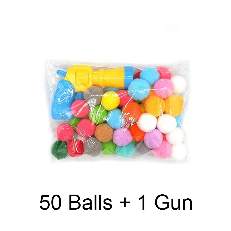 Cat Plush Ball Shooting Toy Silent Pet Game