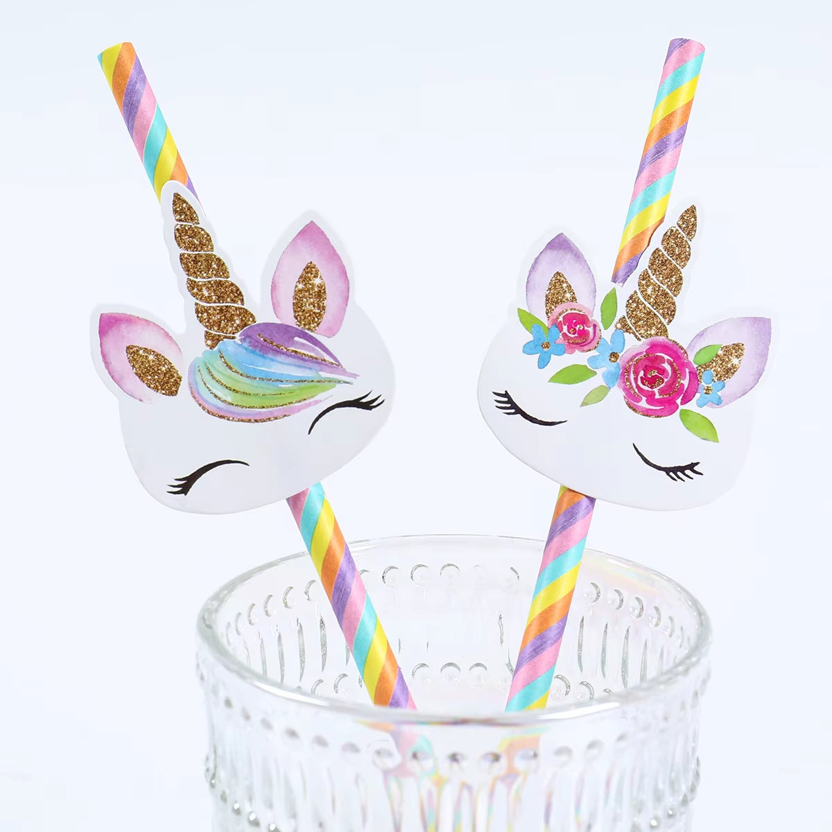 20 Unicorn Party Straws – Disposable Birthday Decorations for Kids, Baby Shower, Pool & Wedding