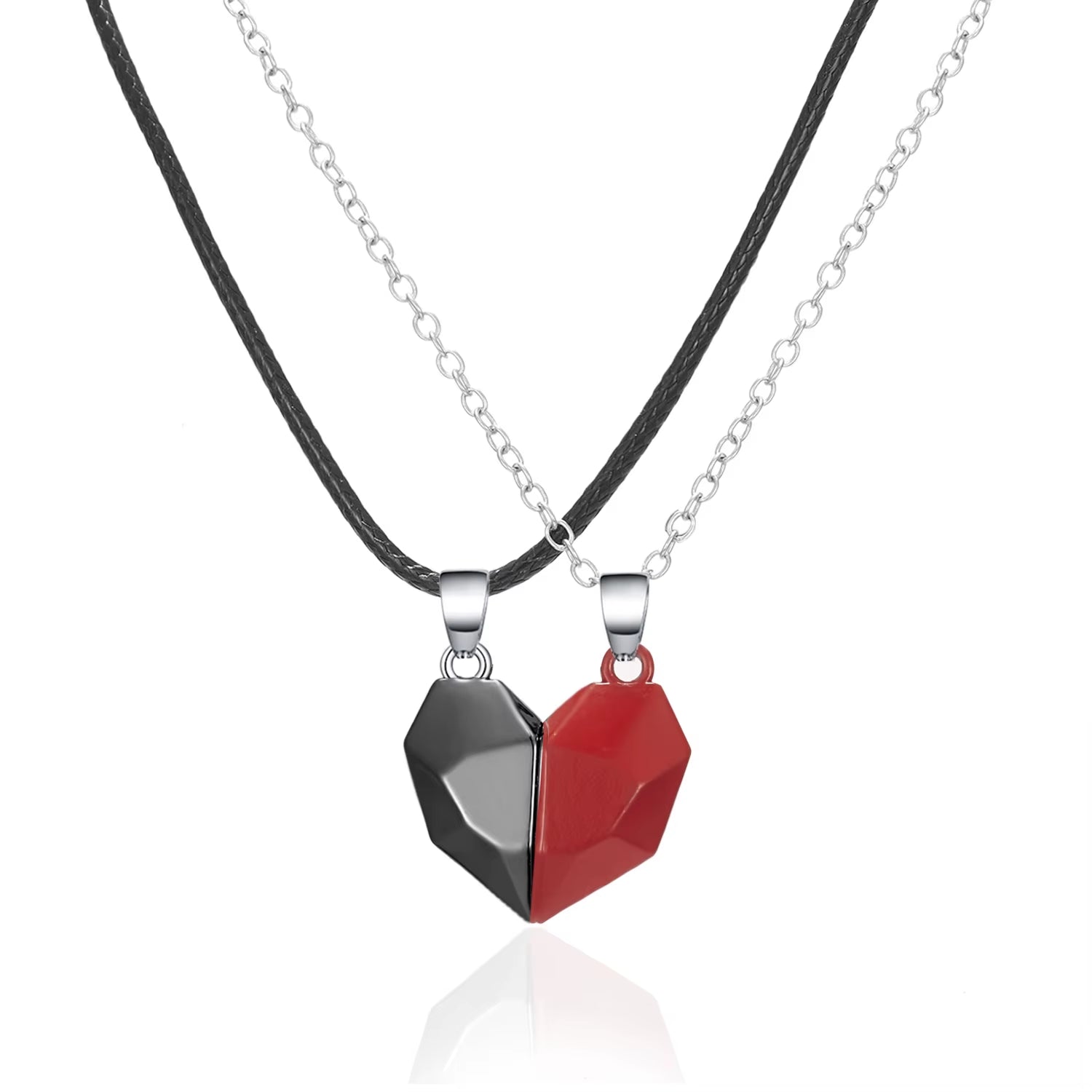 Magnetic Heart Couple Necklace Valentine Gift