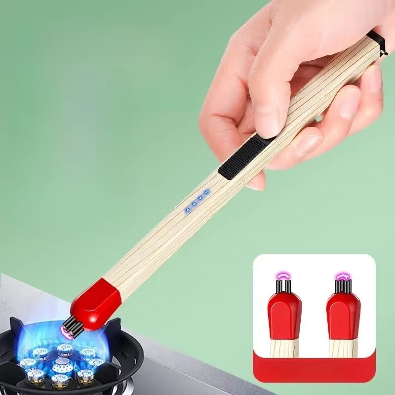 New Windproof USB Arc Extended Match Lighter Portable Pendant Charging Matchstick Aromatherapy Kitchen Camping Lighter