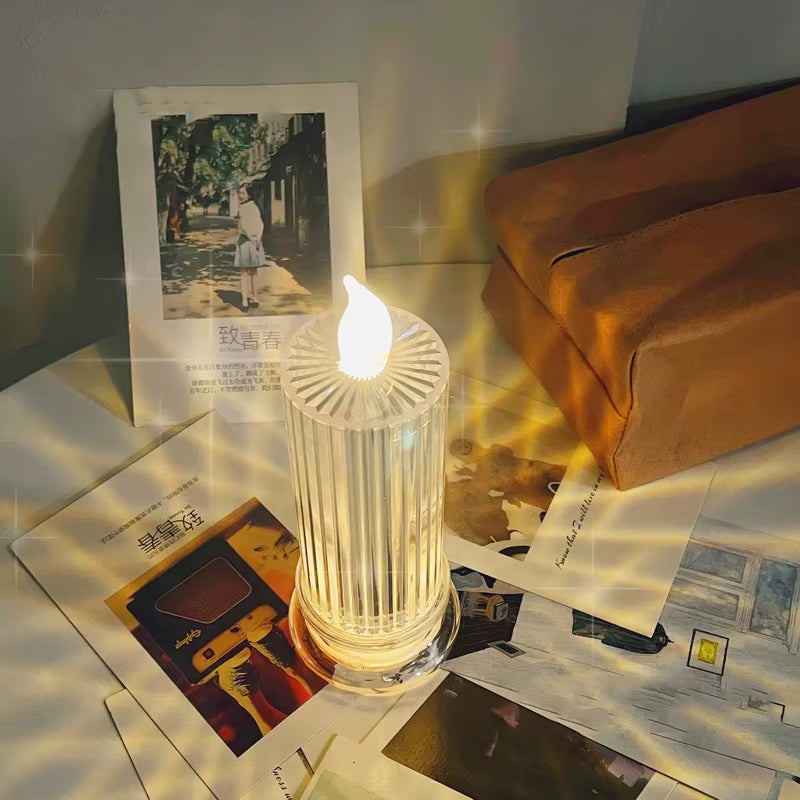 Crystal Rose LED Table Lamp – Ambient Light for Wedding & Decor