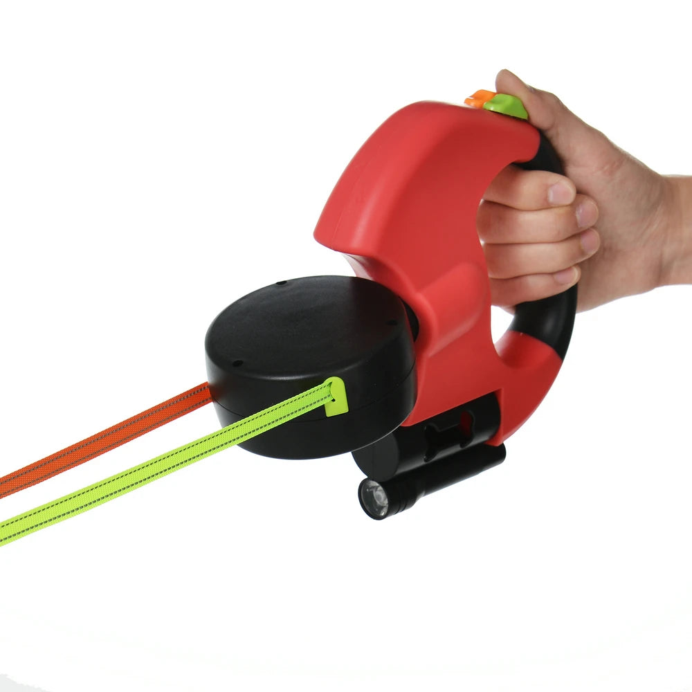 3M Retractable Dog Leash with LED Light – Reflective No-Tangle Leash for Small Dogs
