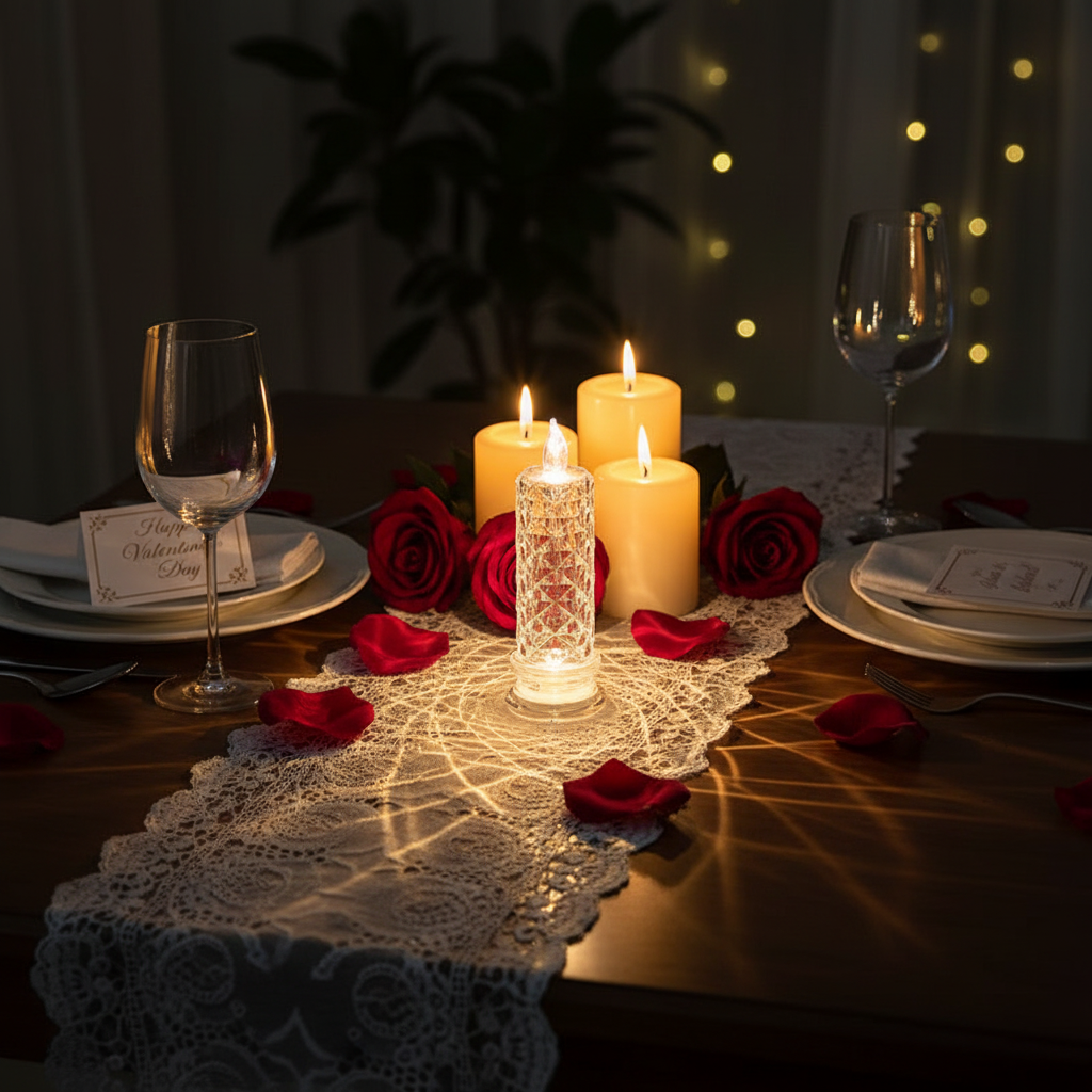 Lamp as dinner centerpiece