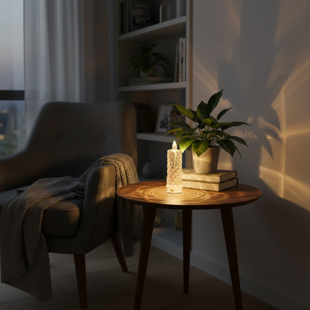 Lamp in cozy living room