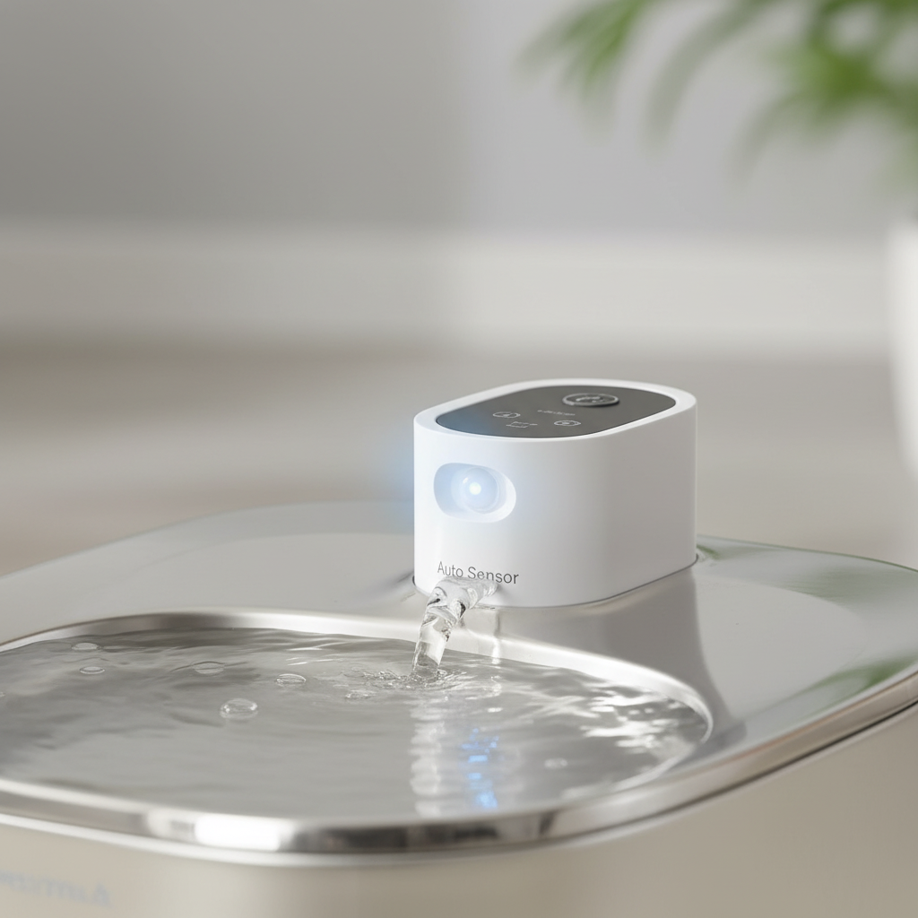 Water flowing with LED sensor